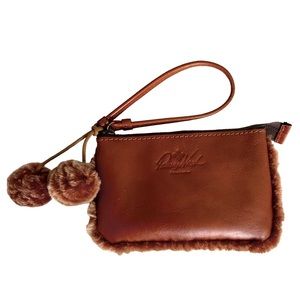 Patricia Nash Laser Cut Sherpa Leather Vinovo Wristlet